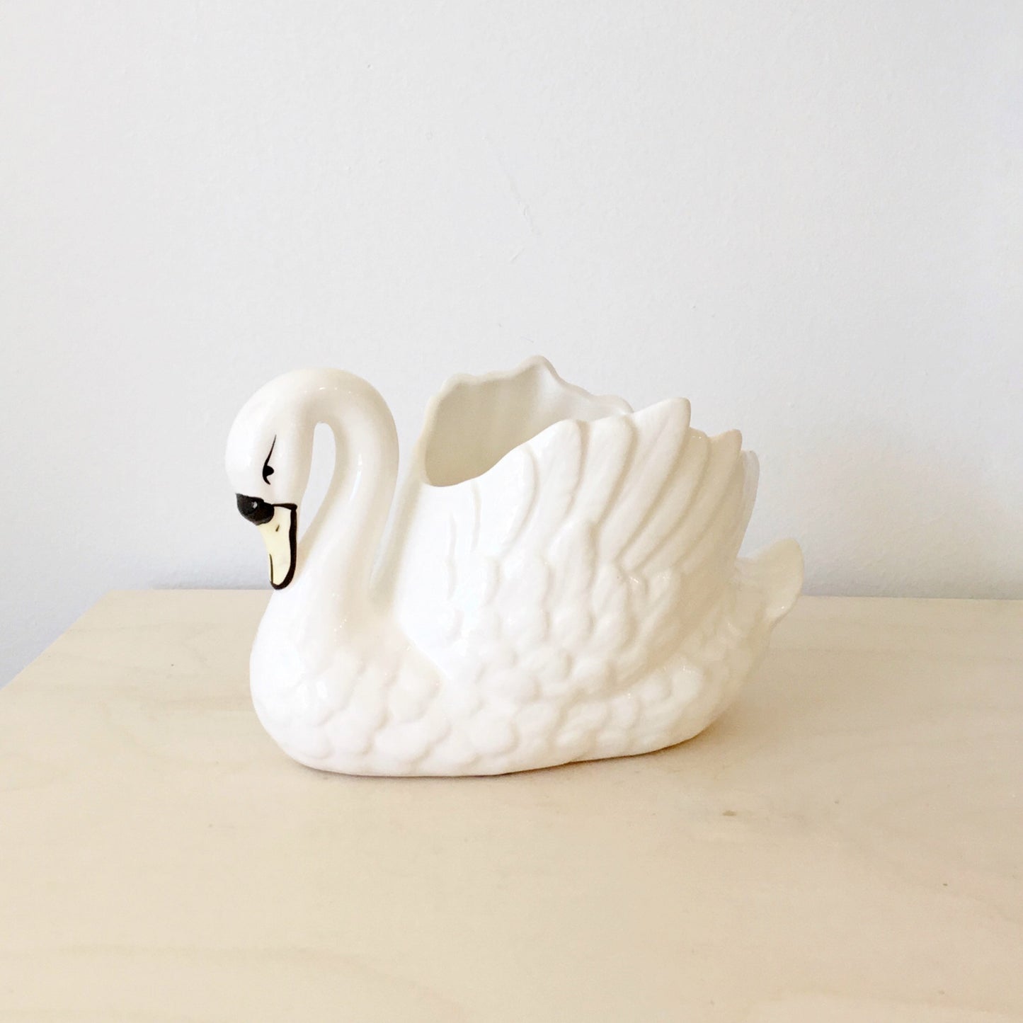 Vintage Ceramic Swan Planter