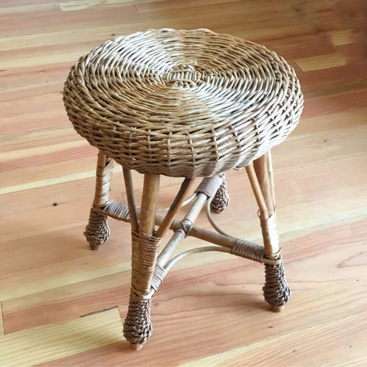 Wicker Stool | Plant Stand