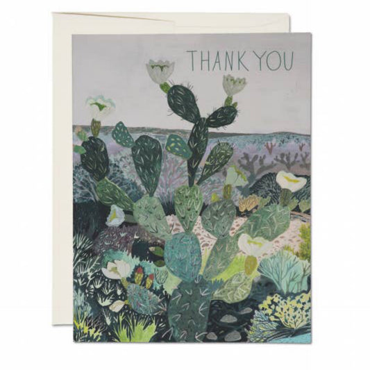 Thank You Blue Cactus Card