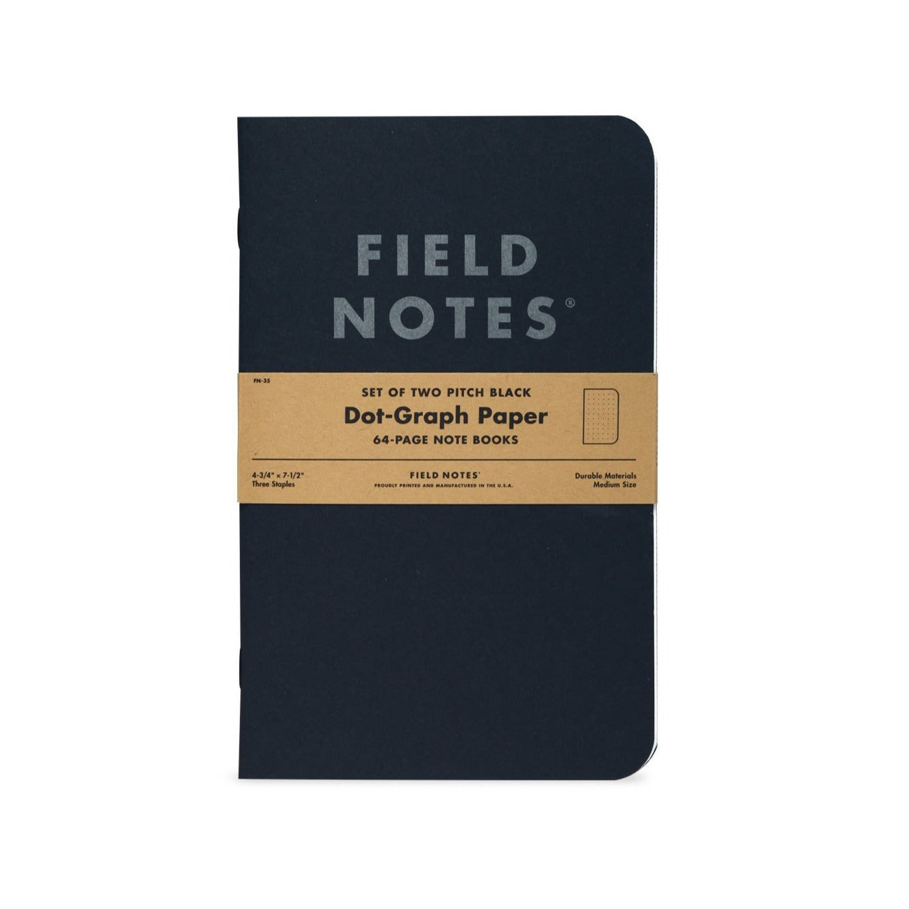 Field Notes, Pitch Black Note Books, Dot-Graph