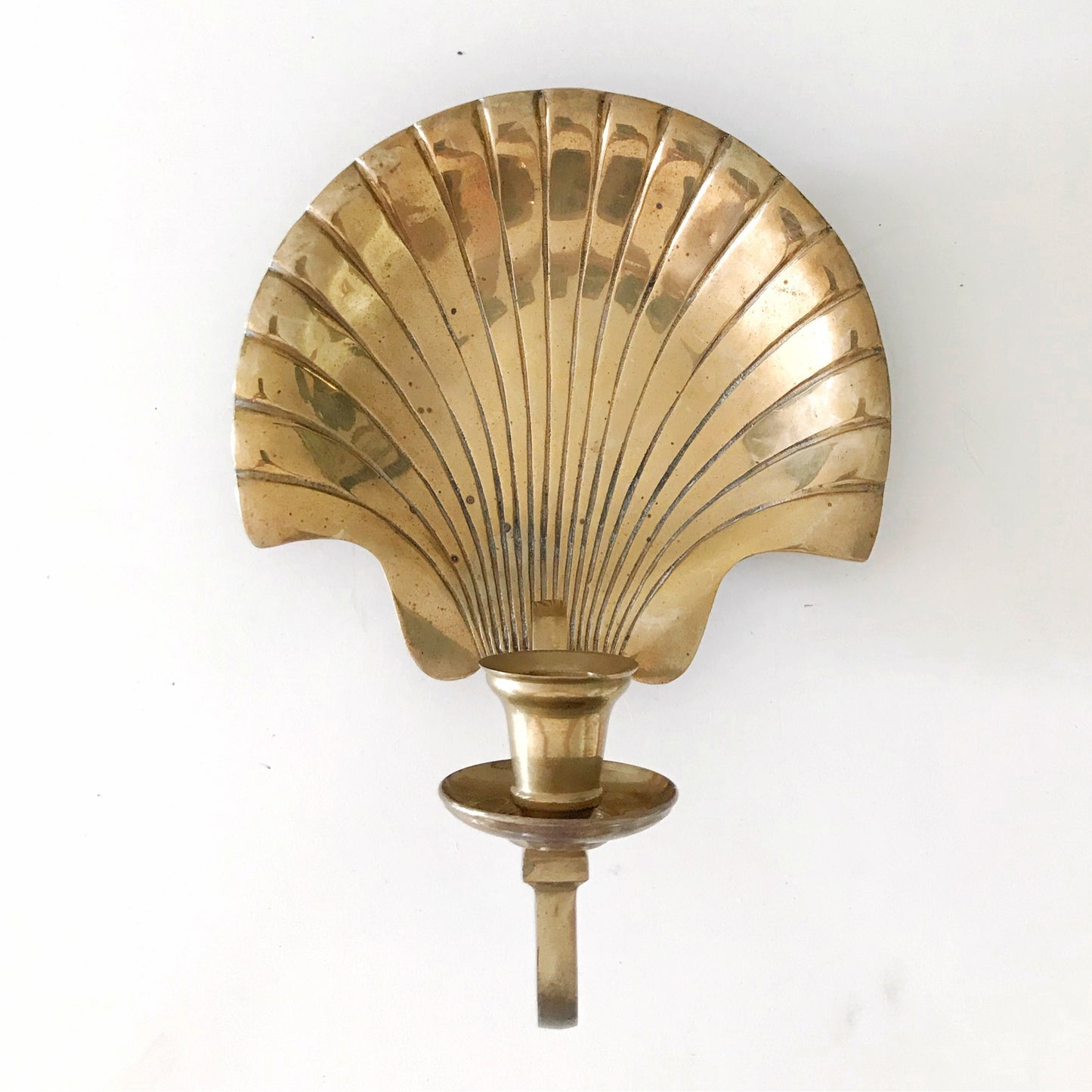Vintage Brass Seashell Sconce