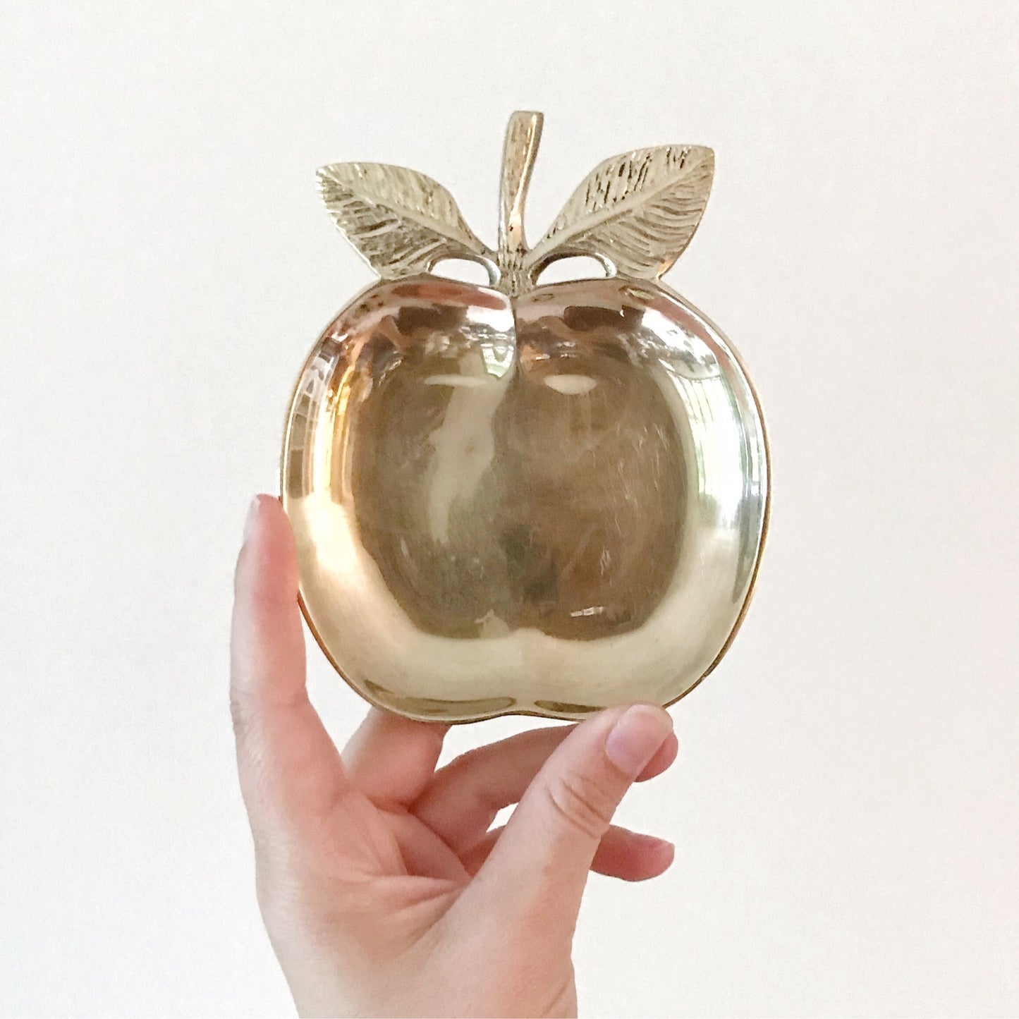 Vintage Brass Apple Dish