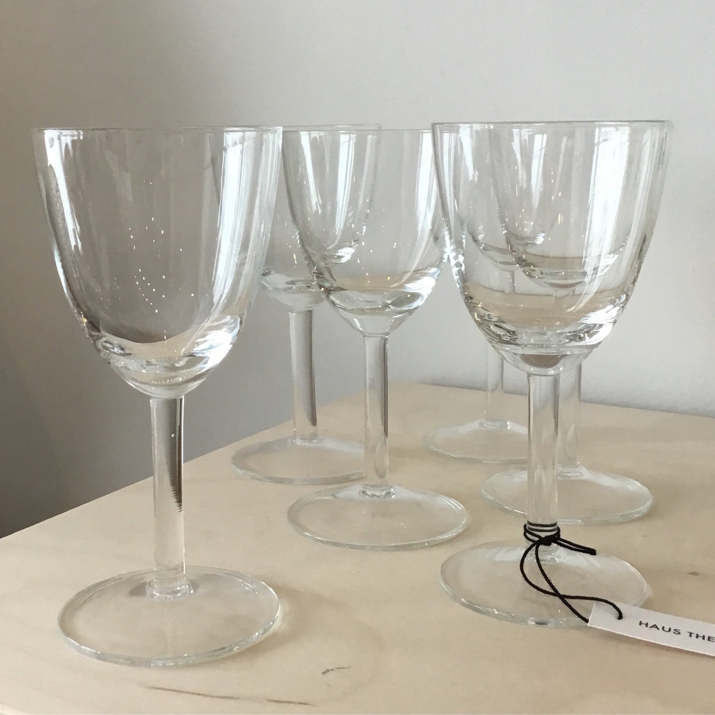 Set of 6 Vintage Stemmed Glasses