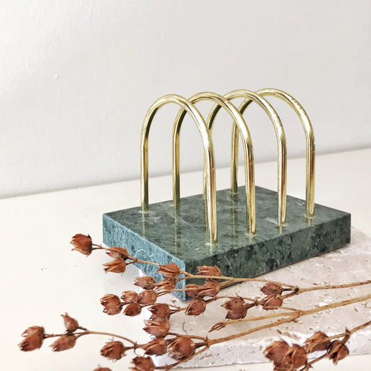 Green Marble Letter Holder
