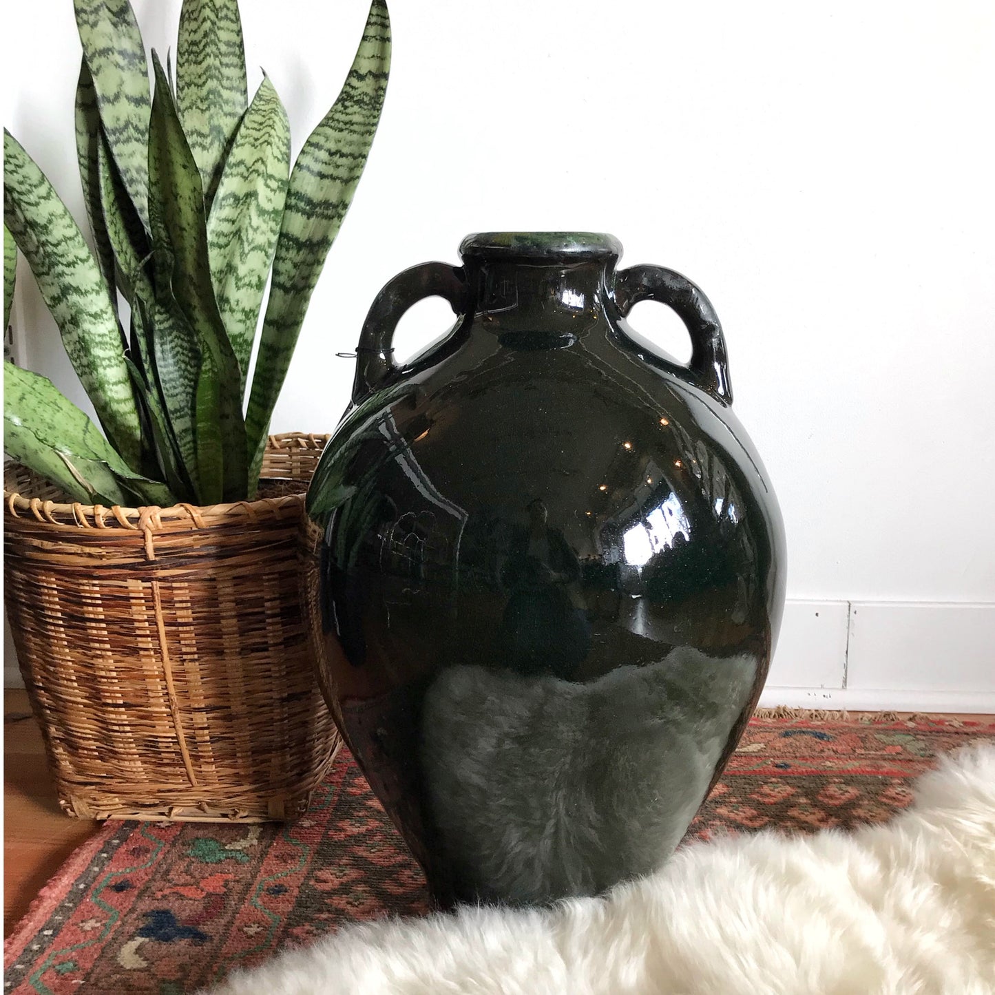 XL Ceramic Urn Shaped Vase