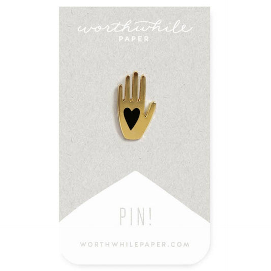 Enamel Pin : Hand + Heart