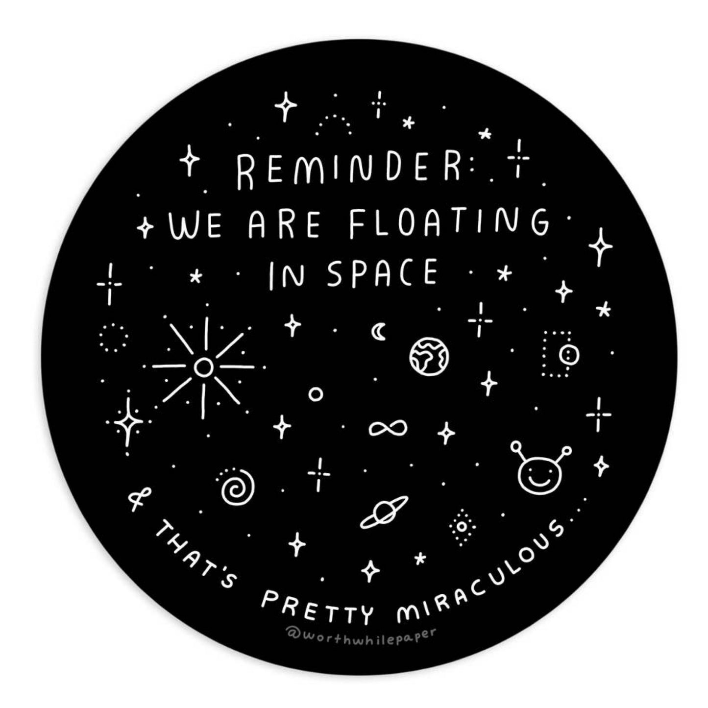 Sticker : Floating In Space