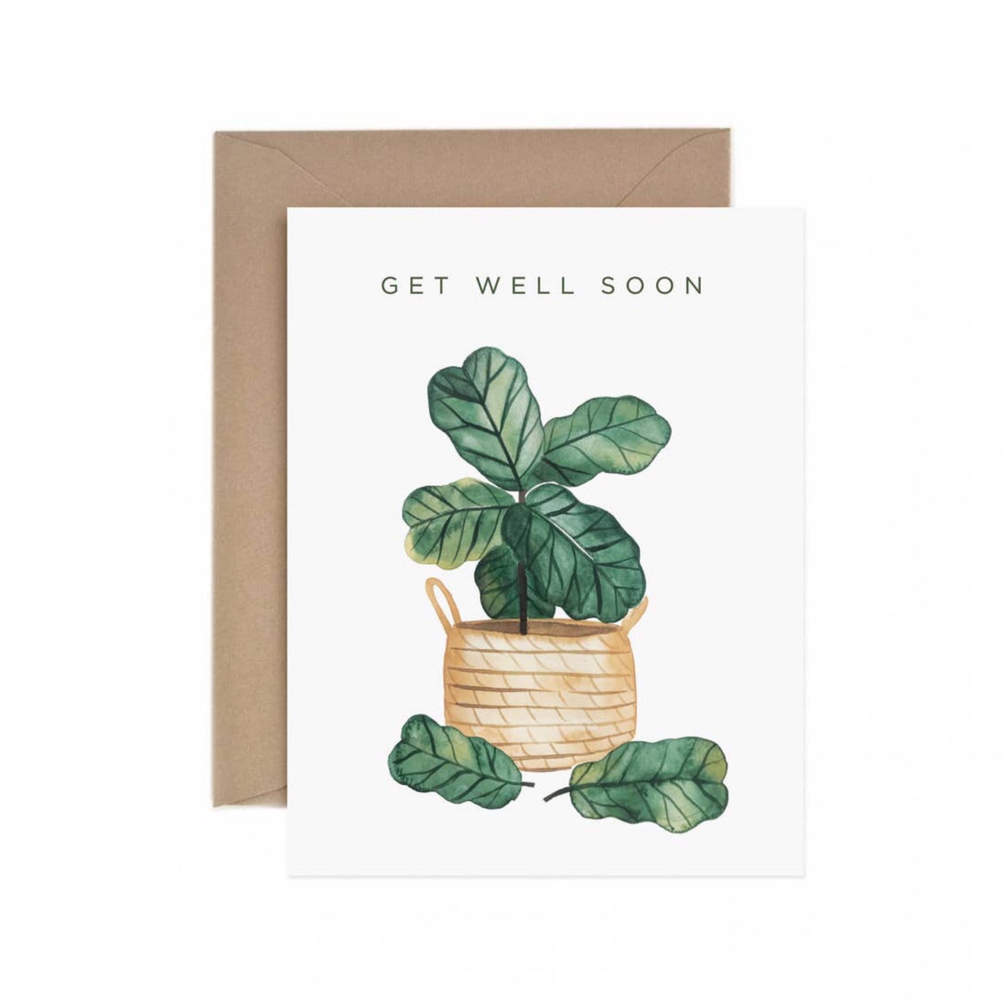 Get Well Soon Fiddle Leaf Fig Sympathy Card