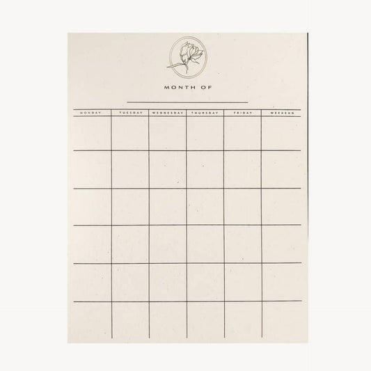 Flora Wall Calendar Refill