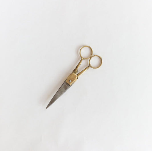 Small Brass Handle Scissors, Fog Linen