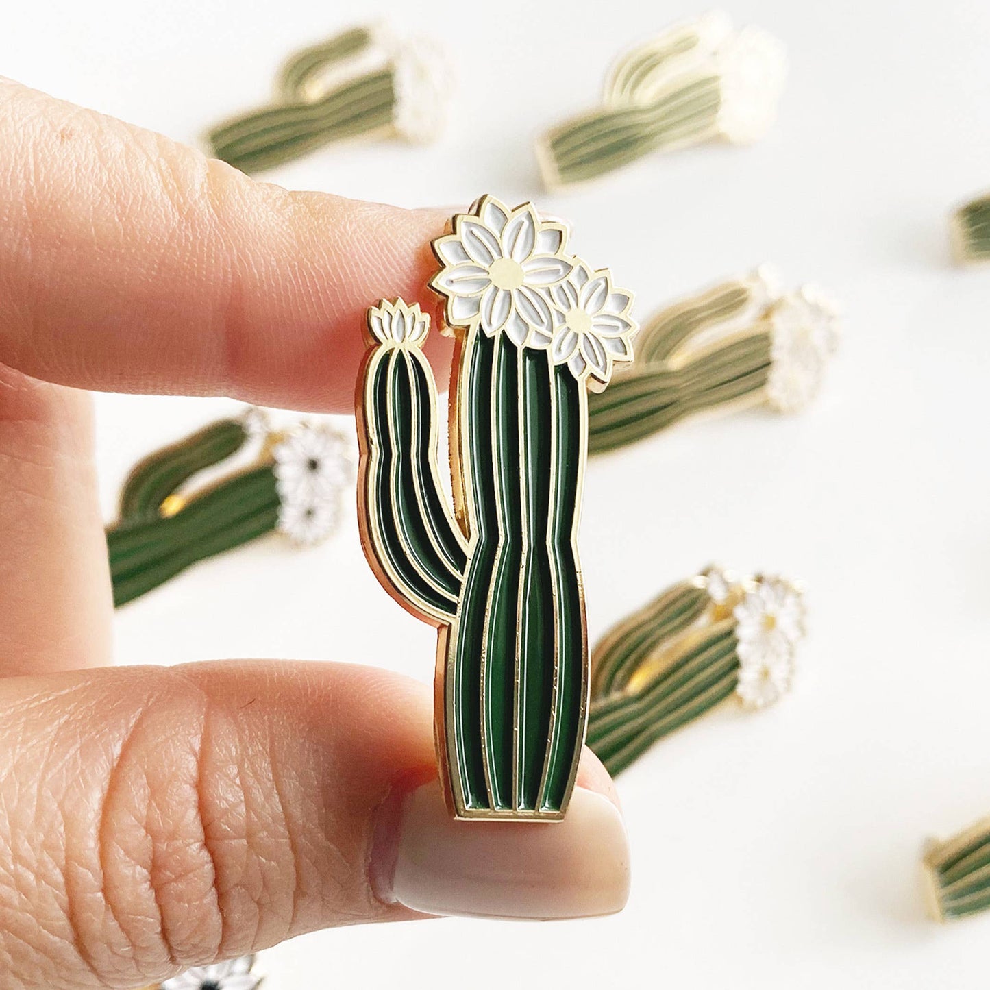 Enamel Cactus Pin