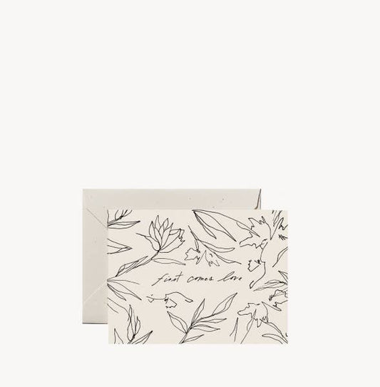 First Comes Love Card
