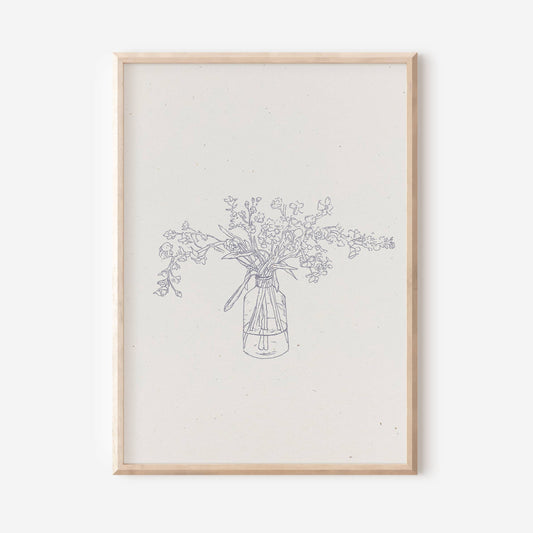 "Flower Study" Art Print (8.5 x 11)