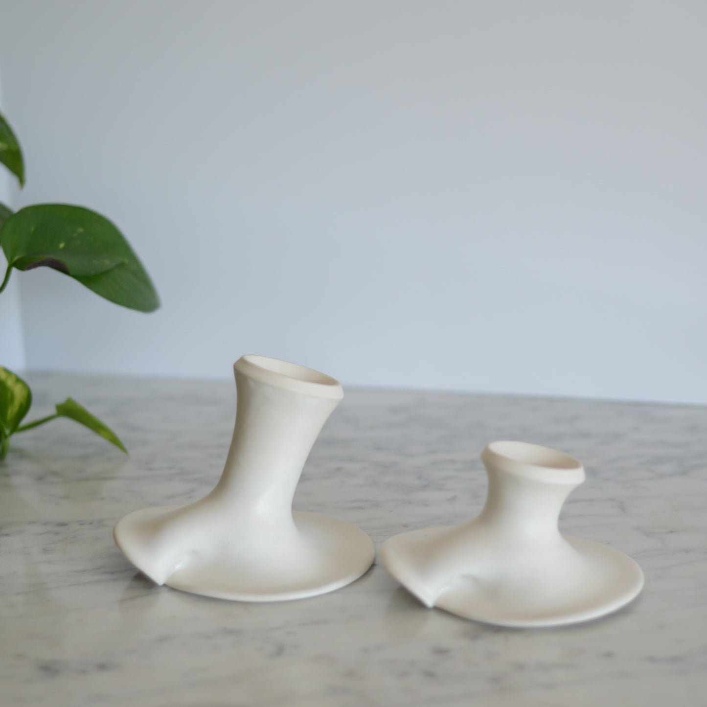 Vintage Porcelain Lily Candle Holders