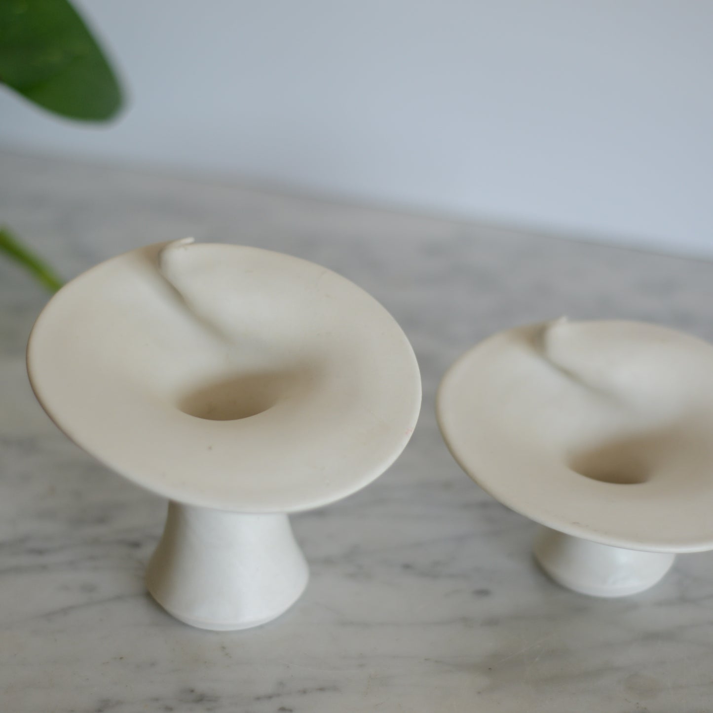 Vintage Porcelain Lily Candle Holders