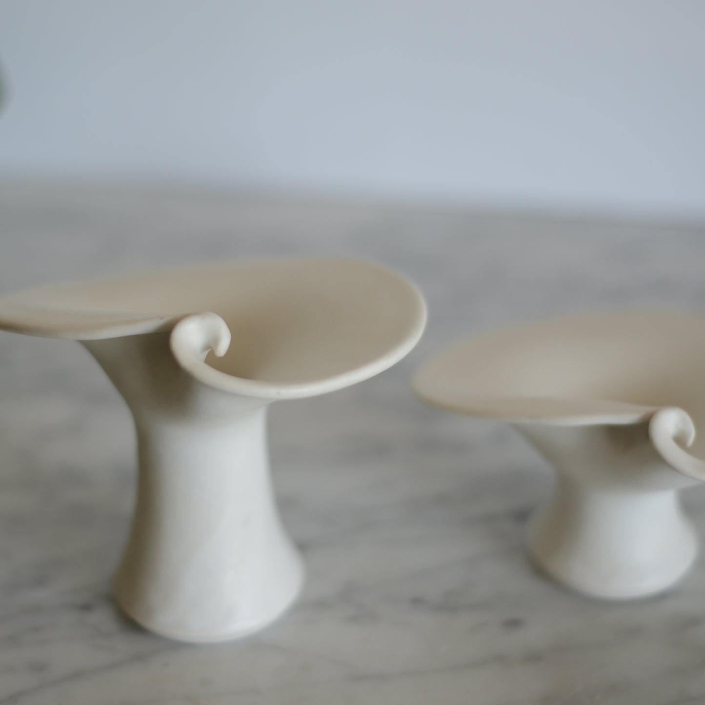 Vintage Porcelain Lily Candle Holders