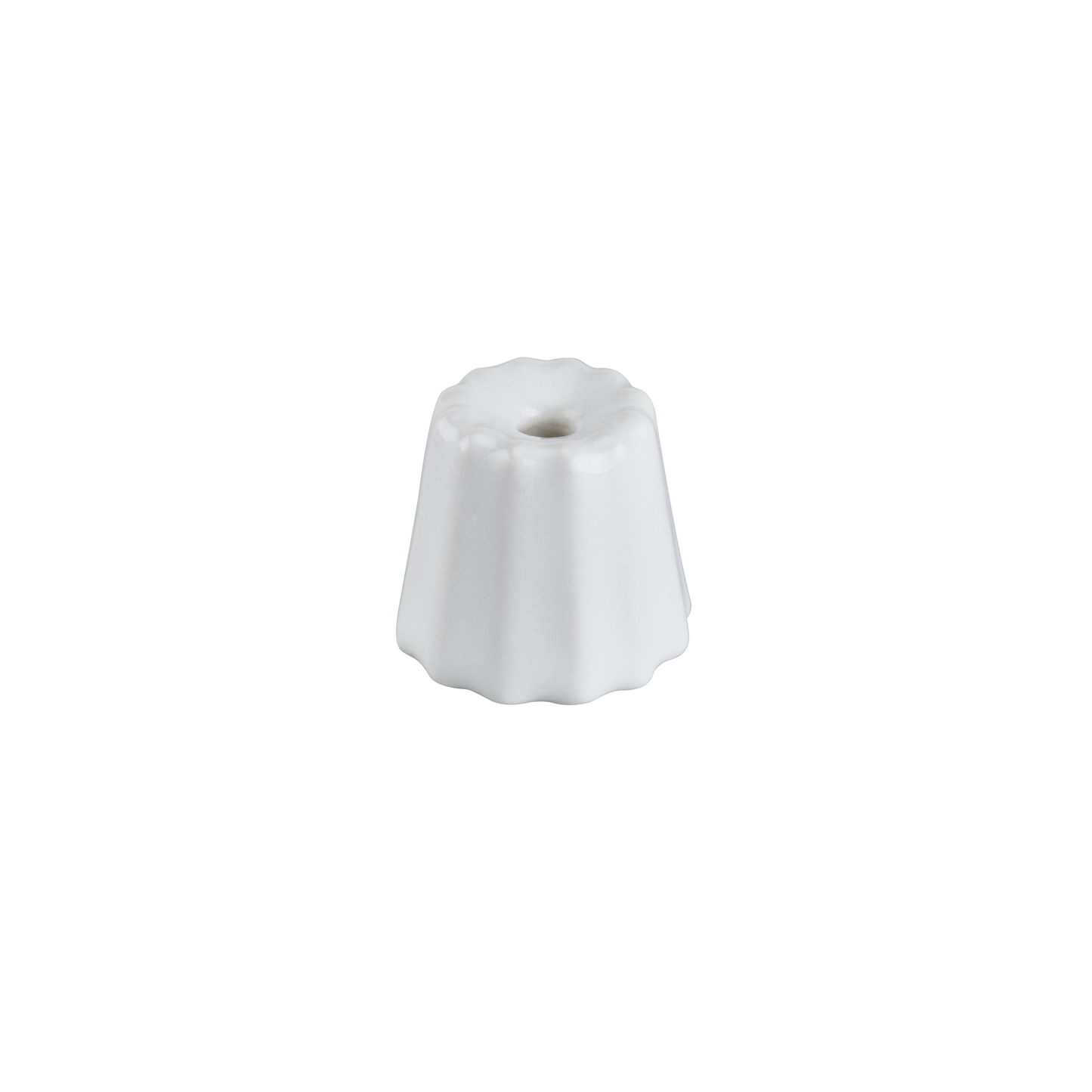 Porcelain Candle Holder | Glossy White