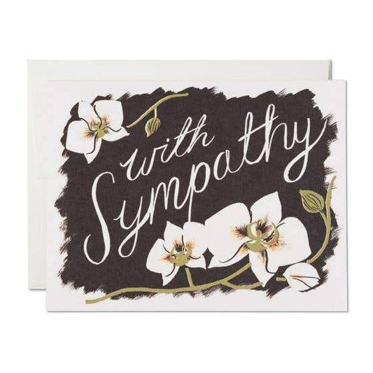 Greeting Card: With Sympathy Orchids