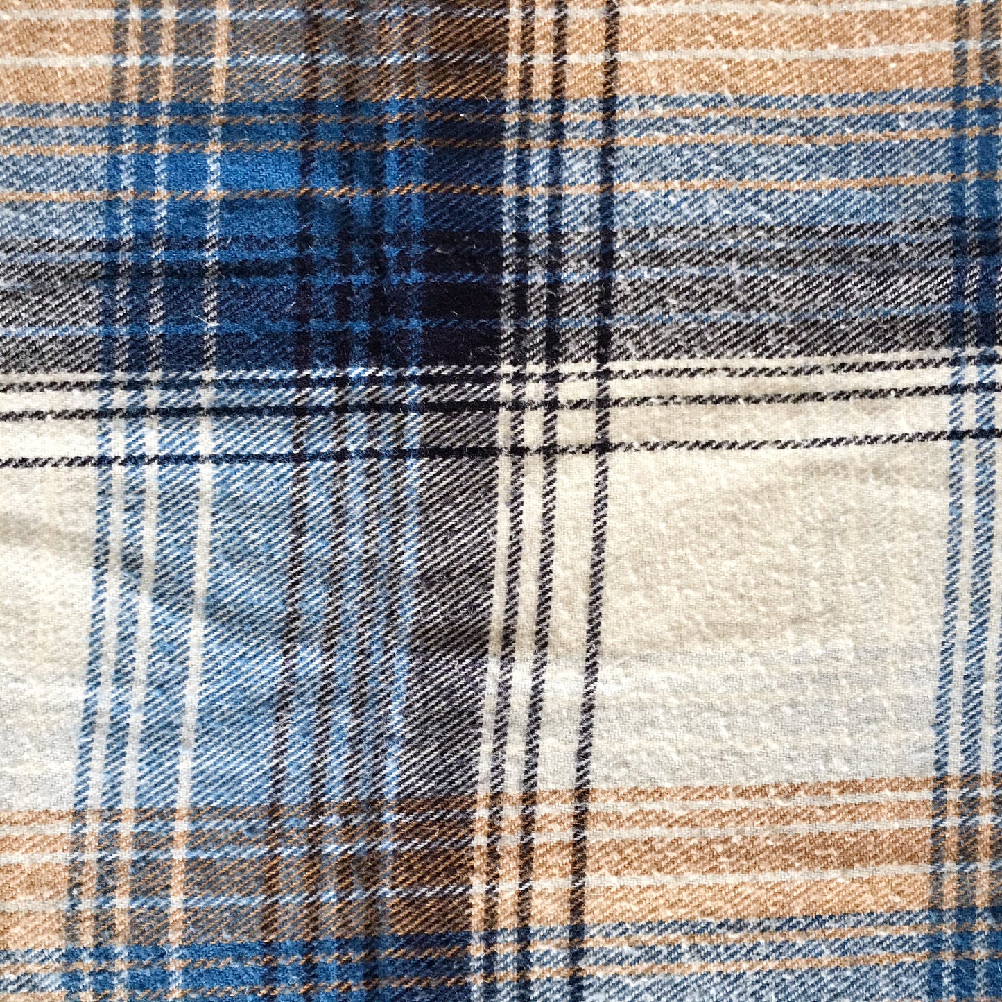 Vintage Blue Plaid Throw Blanket