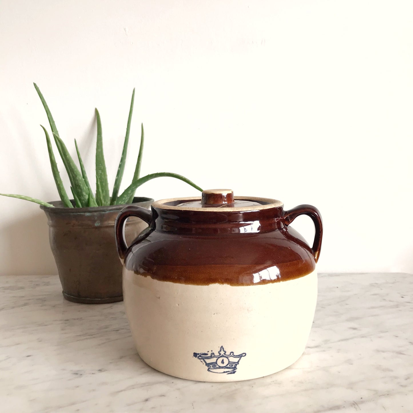 Large Vintage Stoneware Container