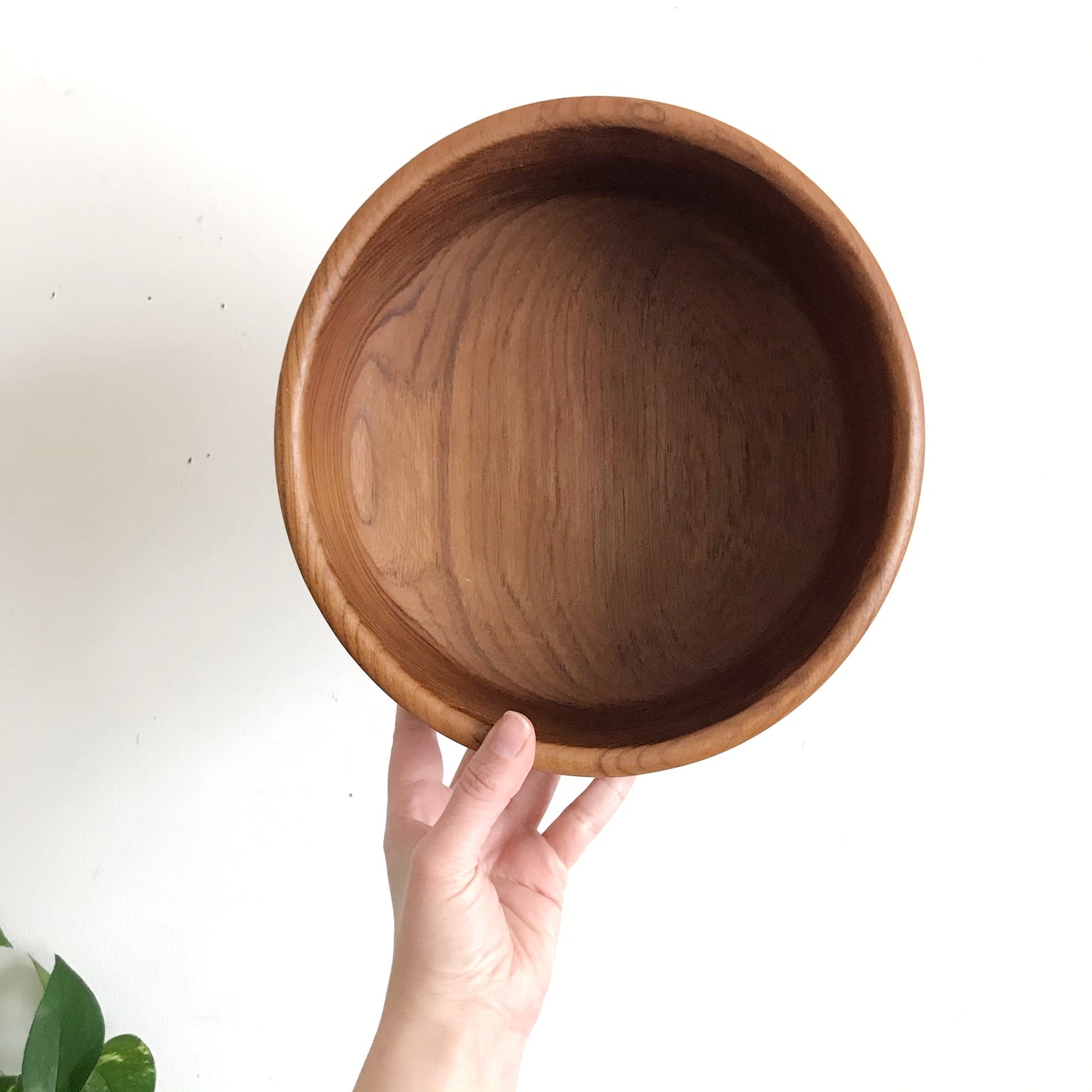 Vintage 10” Turned Wood Serving Bowl