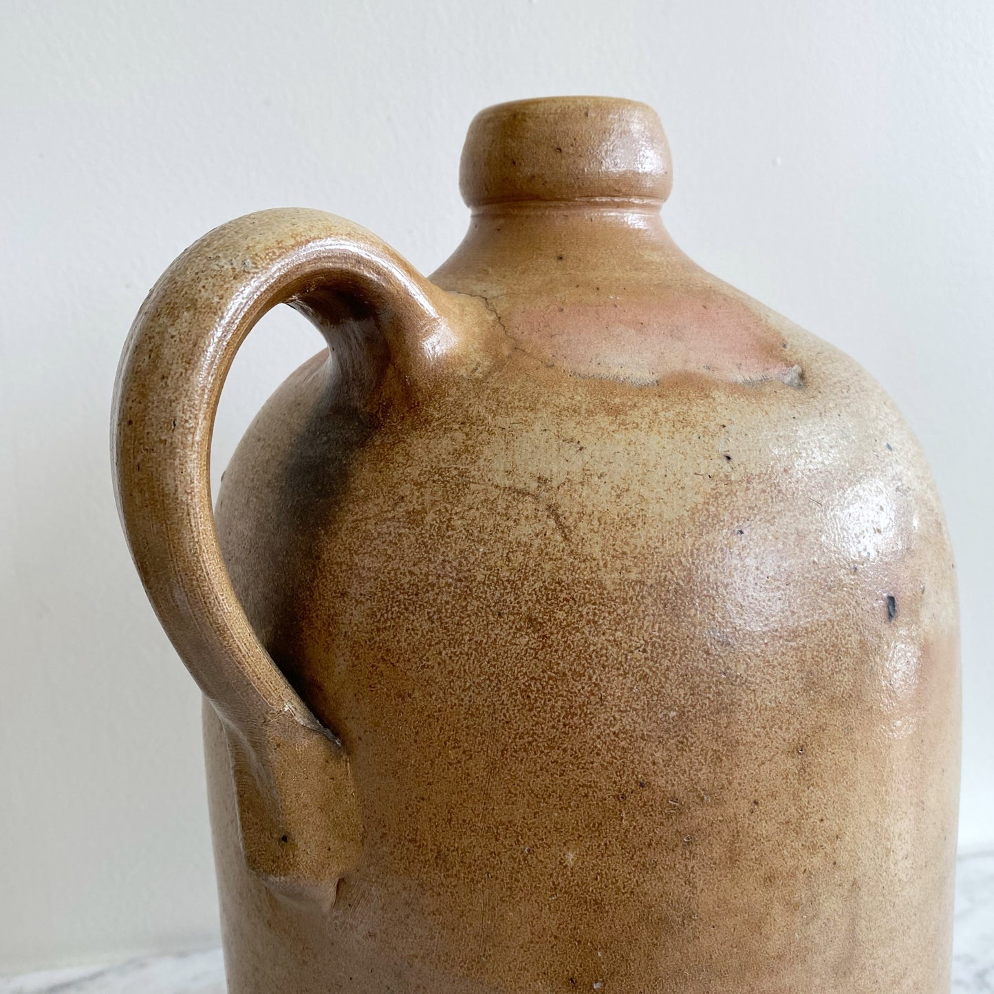 Giant Antique Salt Glaze Stoneware Jug, 15"