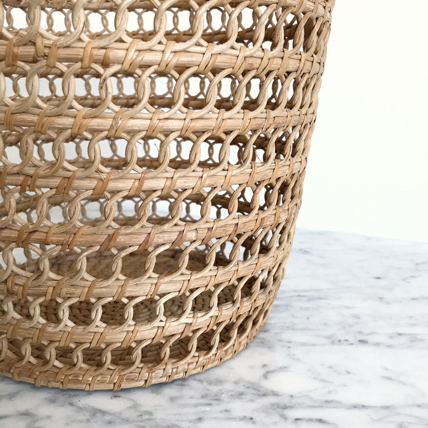 Vintage Loopy Wicker Basket