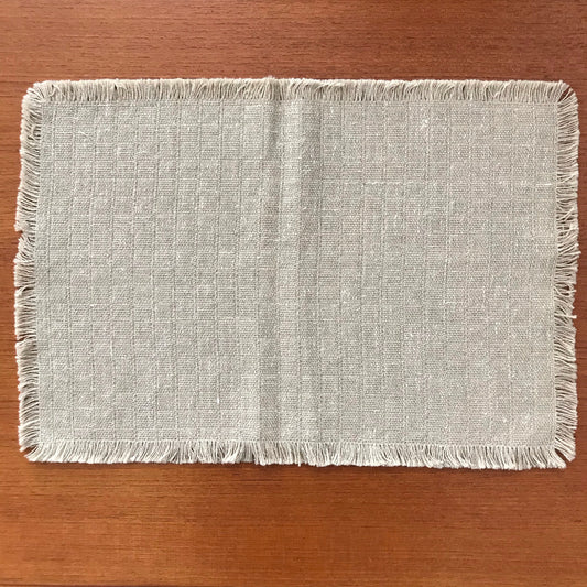 Set of 4 Natural Woven Placemats, Mushroom