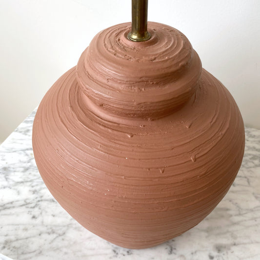 Vintage Terracotta Plaster Table Lamp