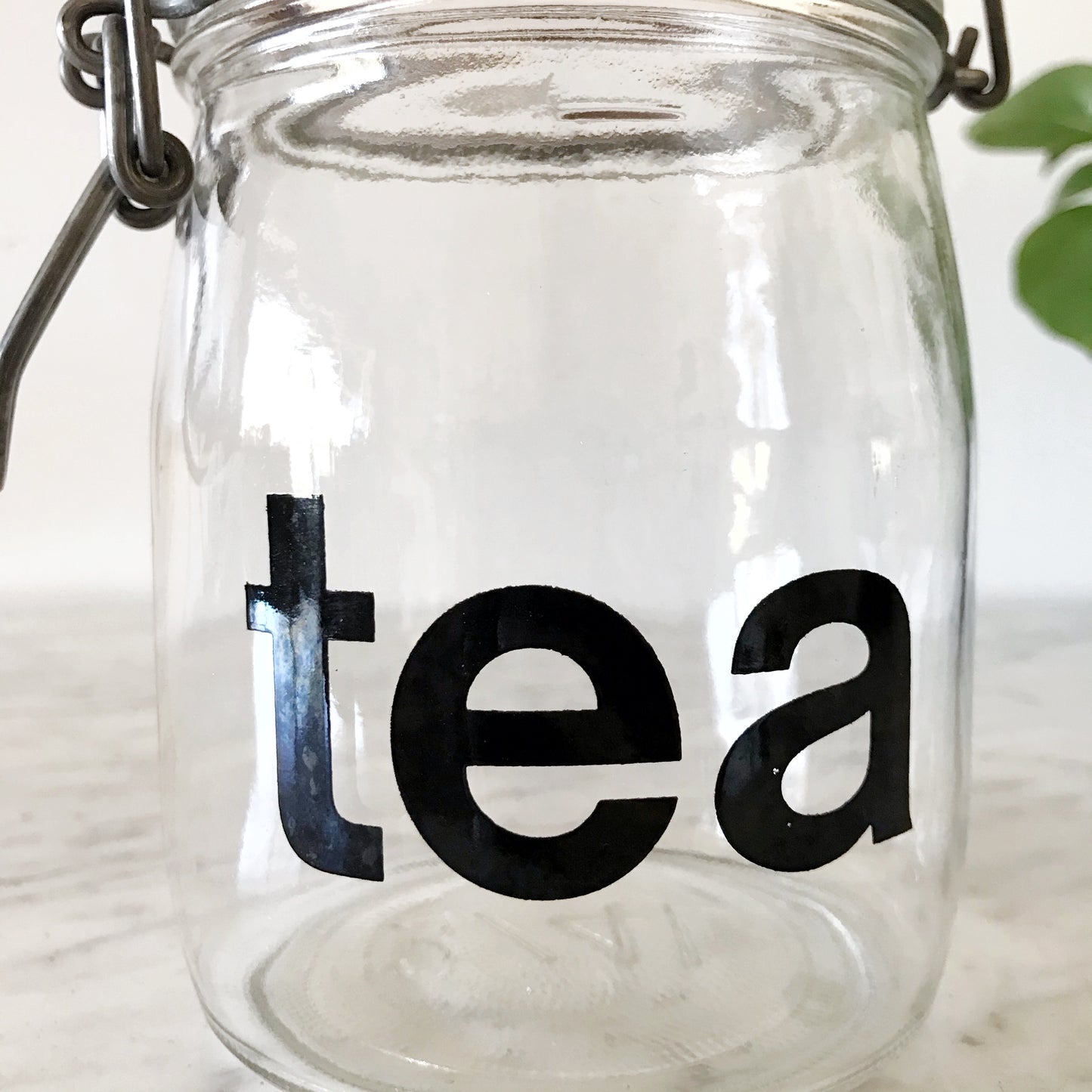 Vintage Glass “Tea” Jar