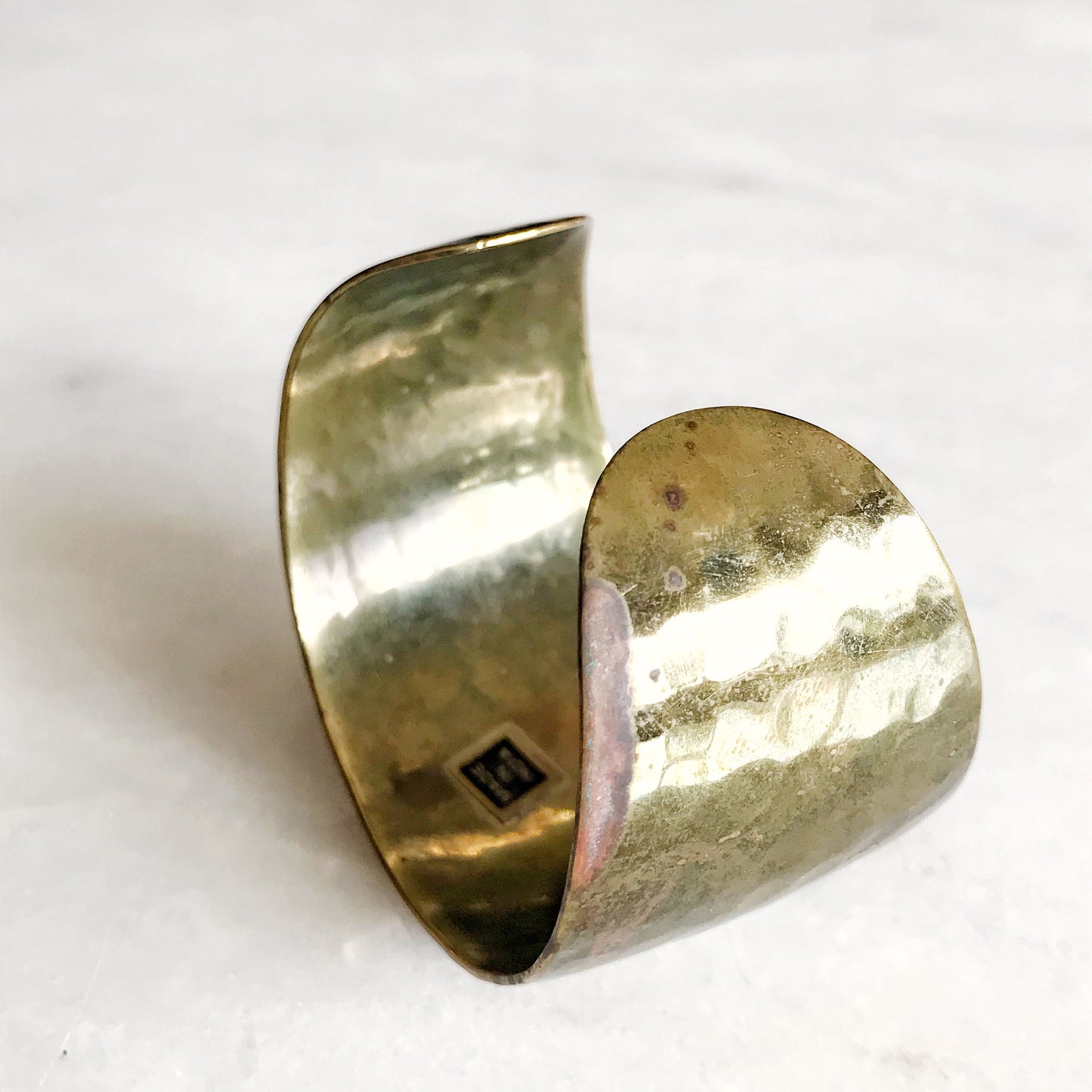 Vintage Hammered Brass Cuff