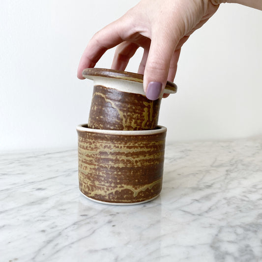 Handcrafted Stoneware French Butter Dish