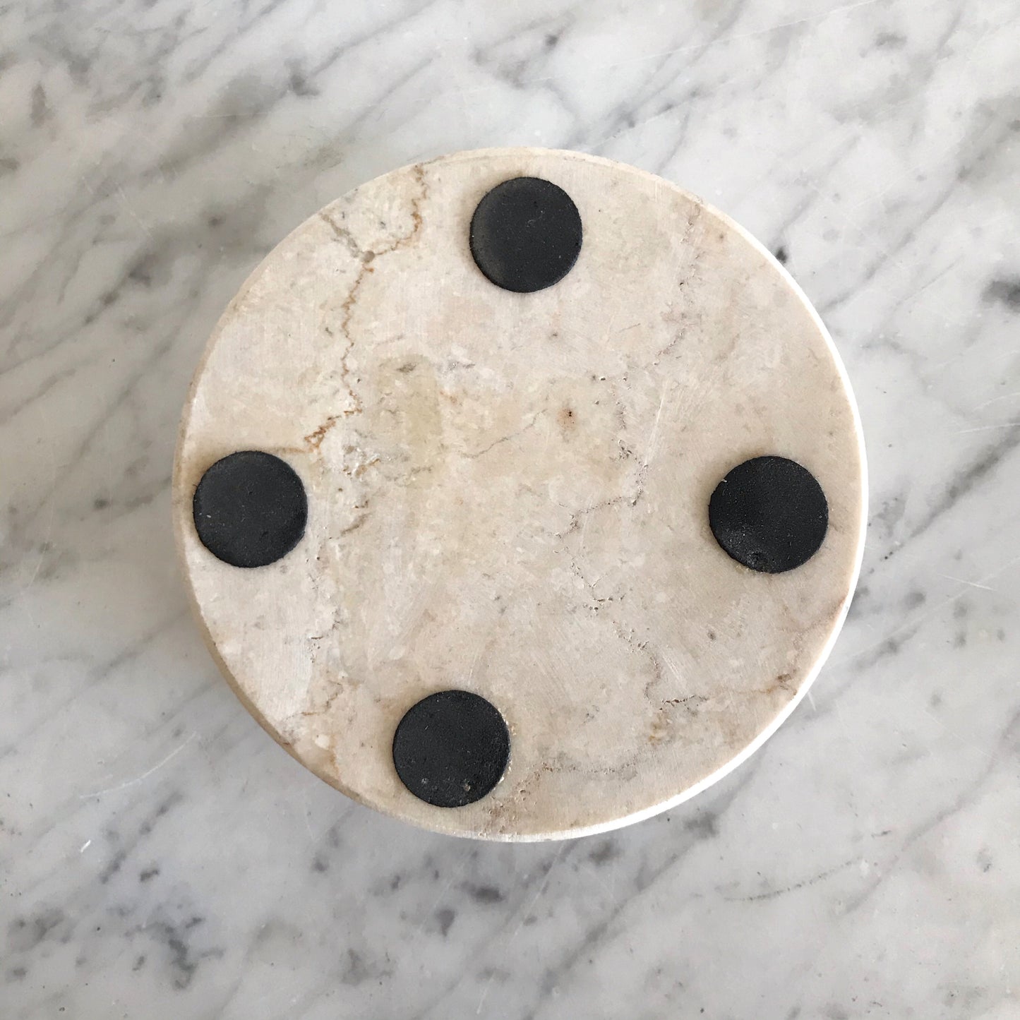 Vintage Minimalist Marble Trio Candle Holder