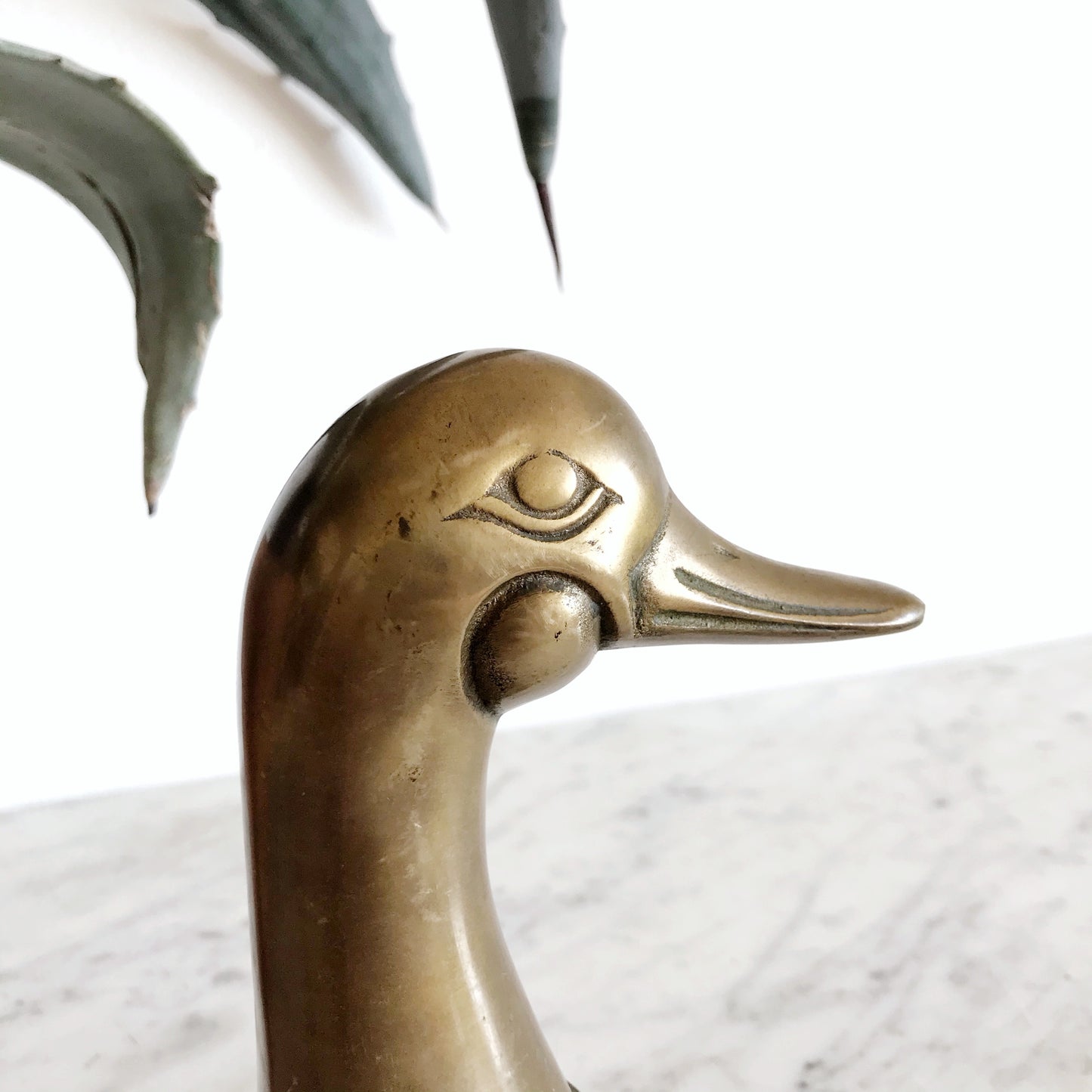 Vintage Brass Duck Bookend