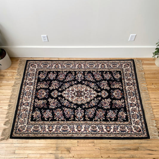 Black Area Rug (3’11” x 6’2”)
