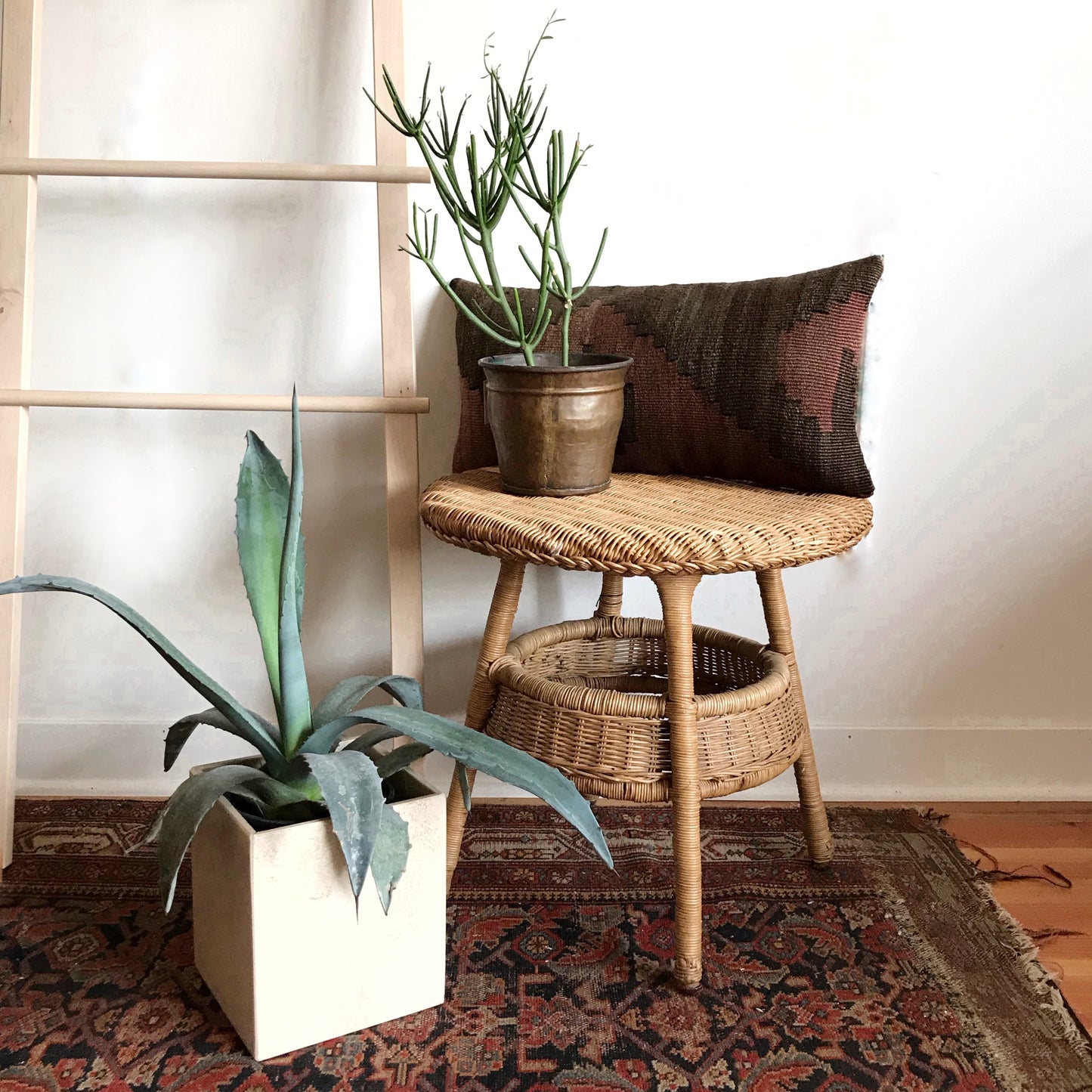 Minimalist Travertine Planter / Waste Bin