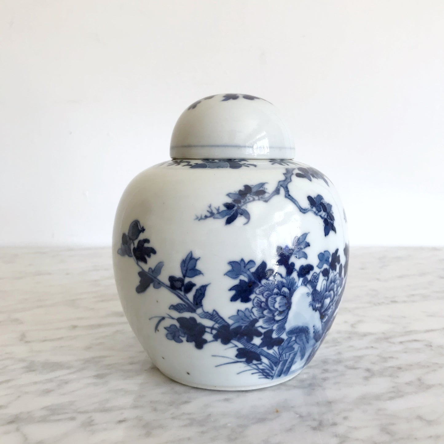 Vintage Porcelain Ginger Jar with Lid