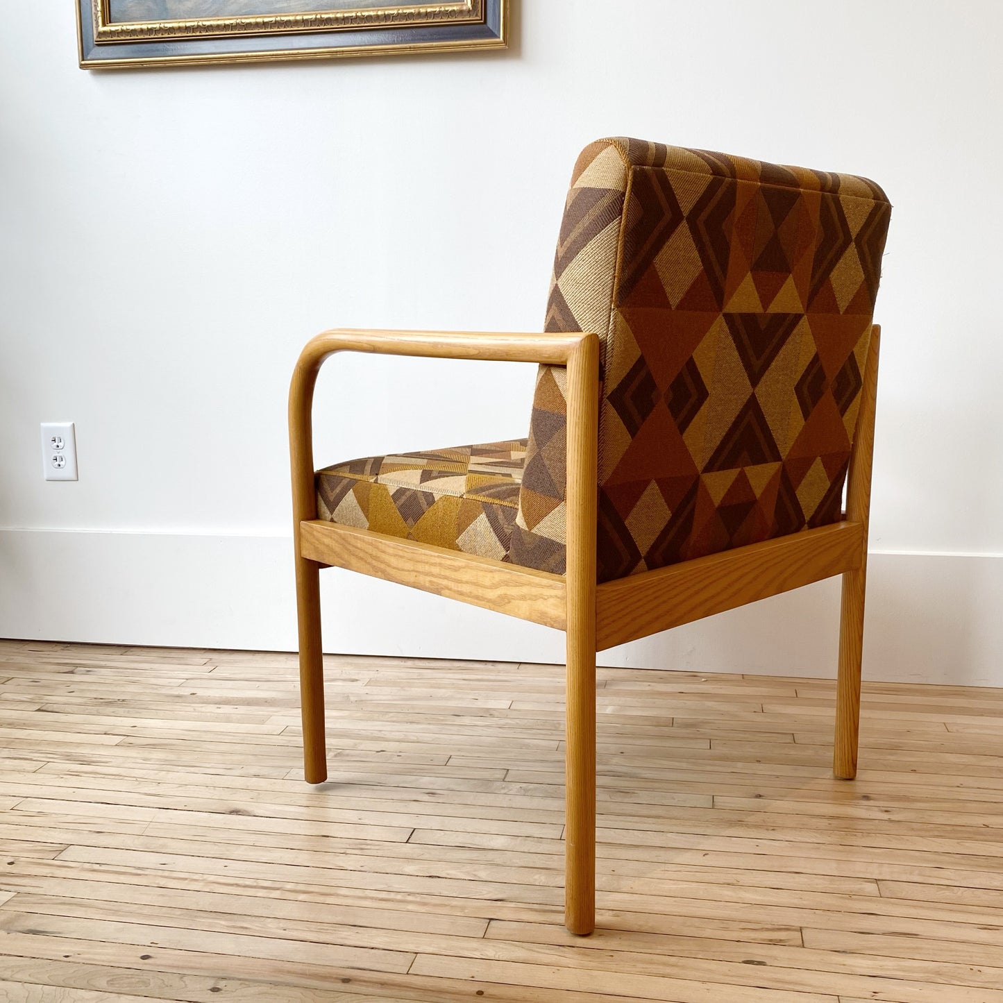 Vintage Postmodern Side Chair with Bentwood Arms