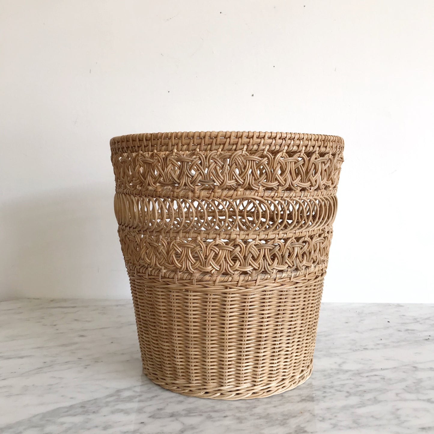 Swirly Wicker Basket, 10.25”