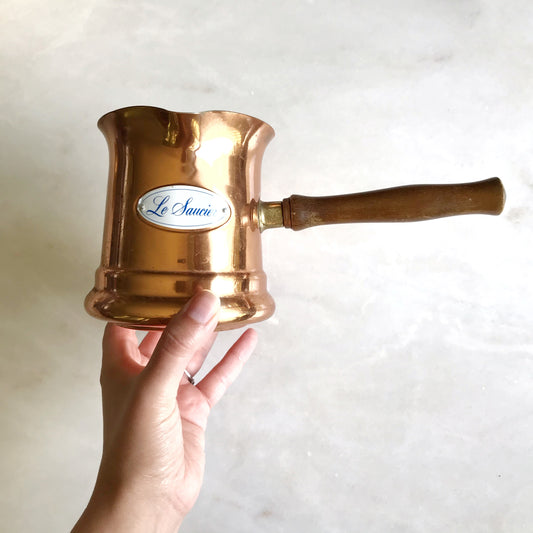 Vintage Copper Saucepan, Portugal