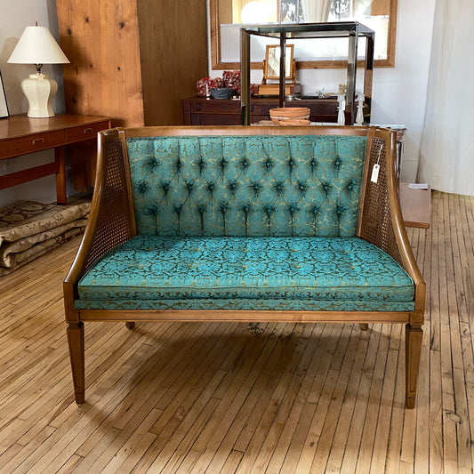 Vintage Upholstered Mid-Century Settee