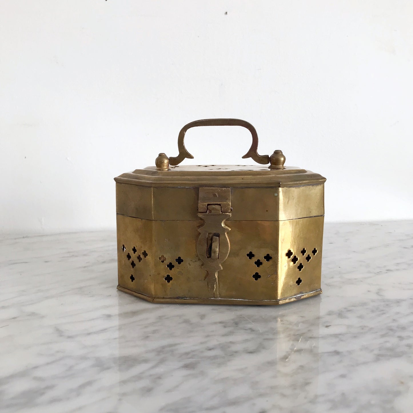 Large Vintage Brass Cricket Box