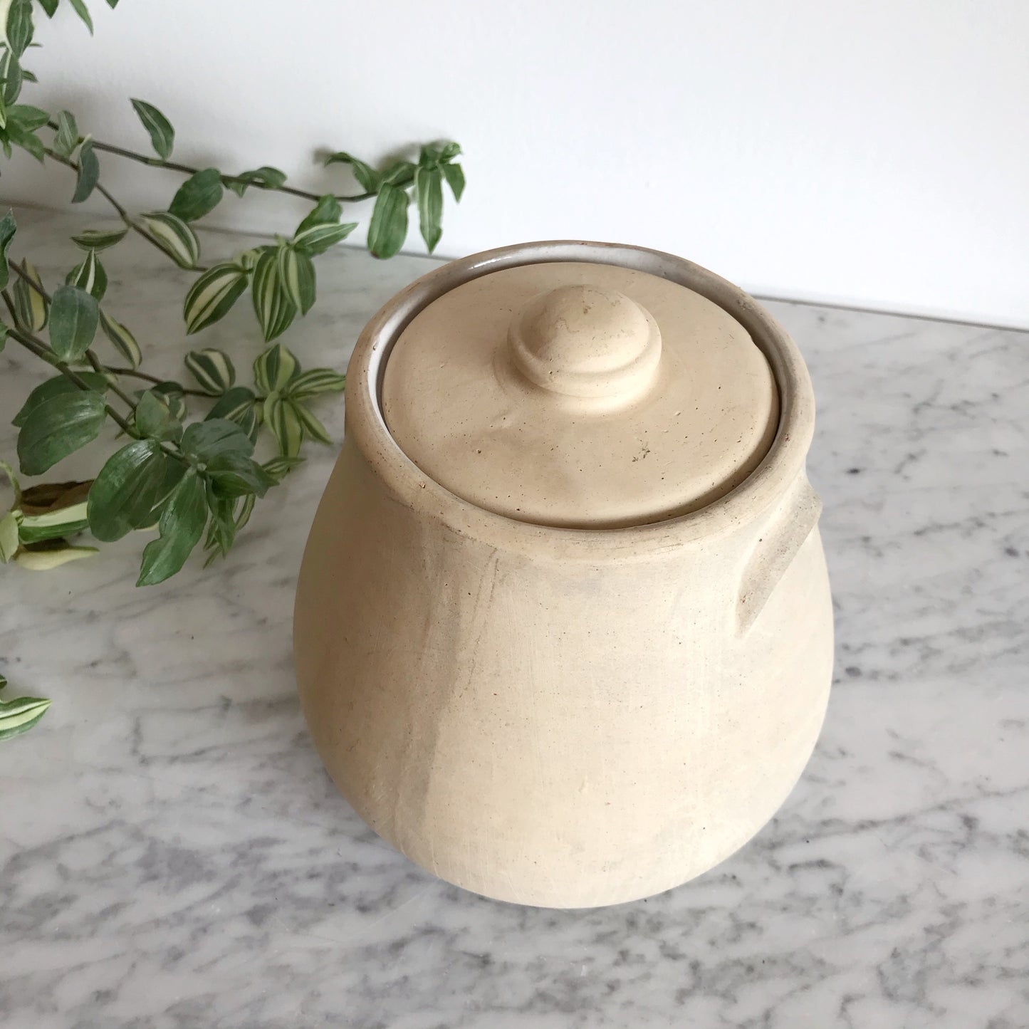 Large Vintage Clay Canister