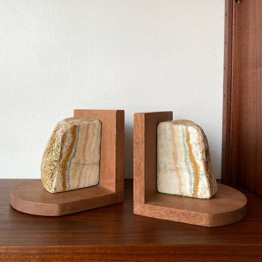 Pair of Vintage Stone Bookends