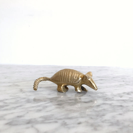 RESERVED: Small Vintage Brass Armadillo