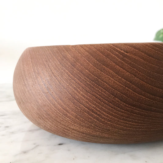 MCM Turned Wood Serving Bowl