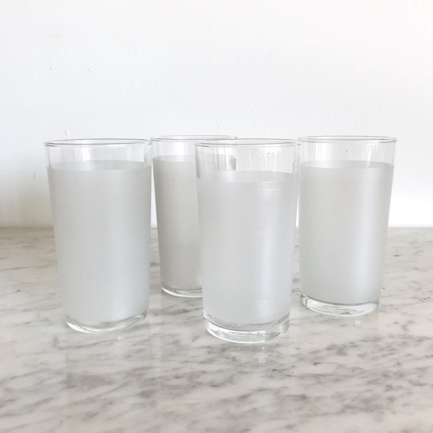 Set of 4 Medium Frosted Glasses