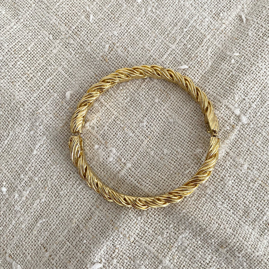 Vintage Gold Rope Clip Bracelet