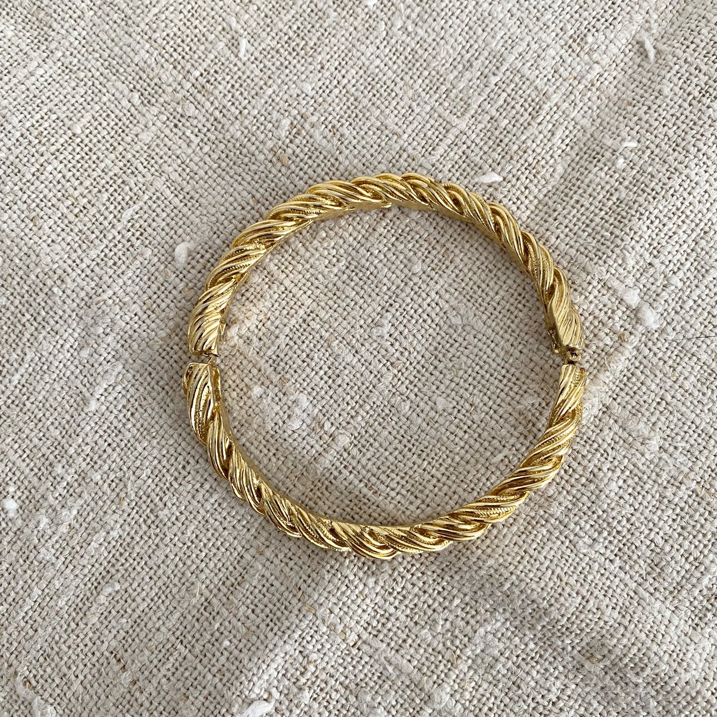 Vintage Gold Rope Clip Bracelet