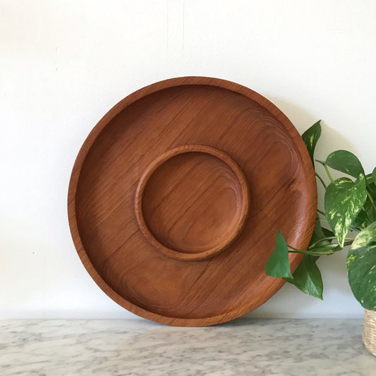 Vintage Teak Serving Tray